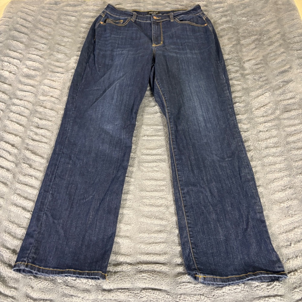 Judy Blue Straight Fit Dark Wash Stretch Jeans 14W JB82627DK-PL Indigo